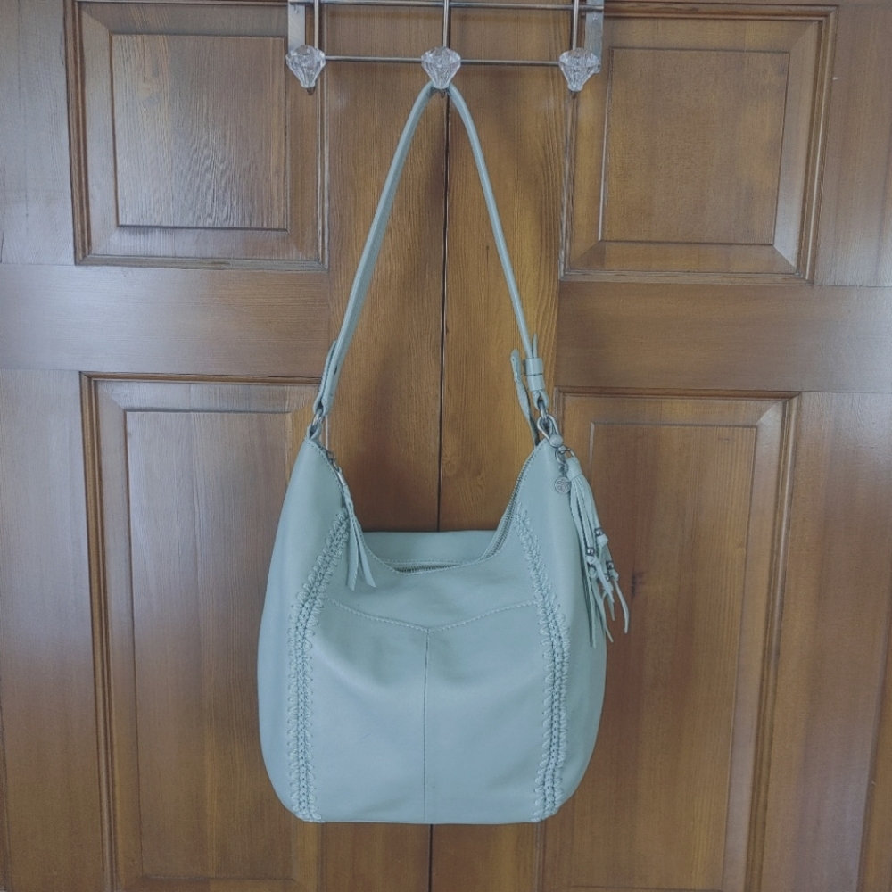 THE SAK Leather Sequoia Hobo Crochet Bag in Meadow Color